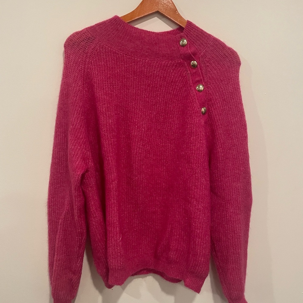Sézane soft bright pink sweater M